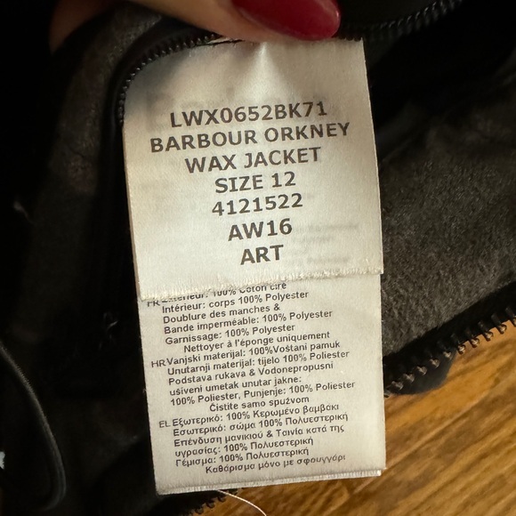 BARBOUR Waxed Cotton Orkney Tartan Jacket - Picture 10 of 11